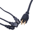 Molded Plug NEMA L6-30P to IEC C13 Y Splitter US Power Cord